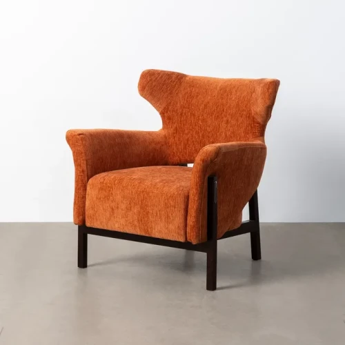 Fotel tkaninowy brzoskwiniowy | Ixia