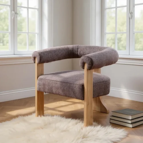 Fotel marmurowo-szaro-różowy | Ixia