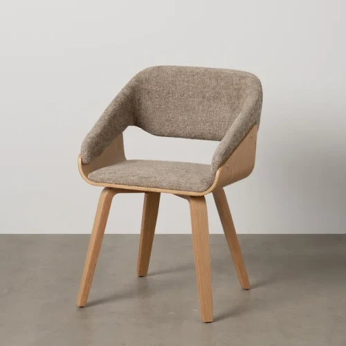 Krzesło beżowo-brązowe | Ixia