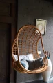 Rattanowy wiszący fotel Hugo koniak