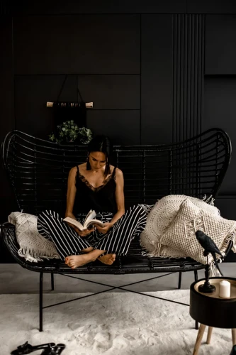 Sofa rattanowa Isla czarna I Monnarita