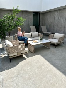 Zestaw ogrodowy Tiziano V szampański | Monnarita