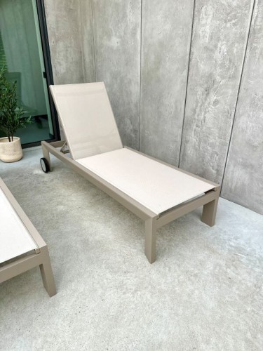 Leżak aluminiowy Lauro szampański | Monnarita