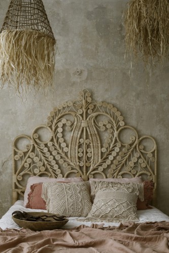 Rattanowy zagłówek pawi QUEEN | Bally Hands