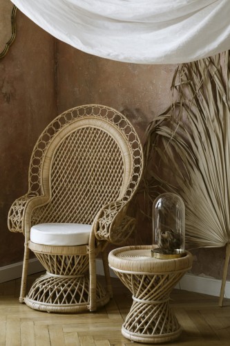 Rattanowy fotel pawi QUEEN KIDS | Bally Hands