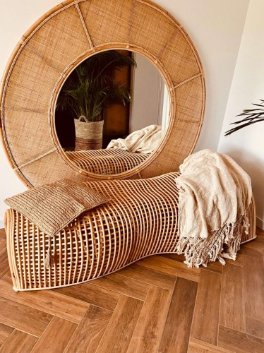 Rattanowa ławka CROCODILE | Bally Hands