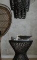 Rattanowy stolik DANDELION - L - czarny | Bally Hands