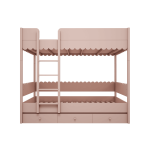 Łóżko dwupiętrowe różowe Babushka | Wood Luck