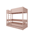 Łóżko dwupiętrowe różowe Babushka | Wood Luck