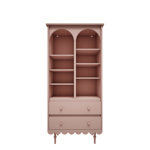 Regał wysoki różowy Babushka | Wood Luck