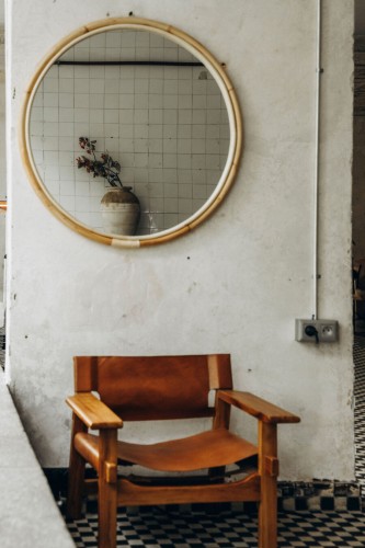 Lustro rattanowe LUMA | Bally Hands