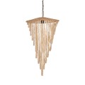 Żyrandol z drewnianych koralików - L | Bazar Bizar