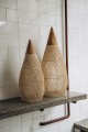 Rattanowy klosz z drewnem teakowym - S - CONE I Bally Hands
