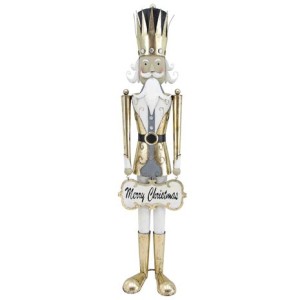 Dziadek do orzechów metalowy złoty MAXI | Ewax