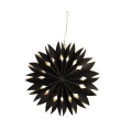 Wisząca, świecąca, papierowa gwiazda czarna wymiary  | Madam Stoltz