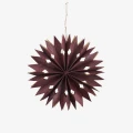 Wisząca, świecąca, papierowa gwiazda bordowa wymiary  | Madam Stoltz 