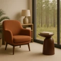 Designerski stolik boczny Orlando - Bordowy | Monnarita
