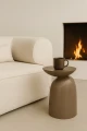 Designerski stolik boczny Orlando - Beżowy | Monnarita