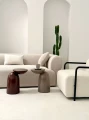 Designerski stolik boczny Orlando - Beżowy | Monnarita