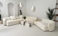 Sofa dwuosobowa Amarone Lux - Kremowa | Monnarita