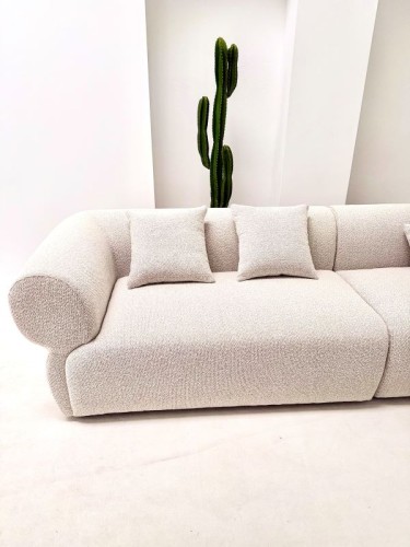 Sofa modułowa lewa Milano - kremowa | Monnarita
