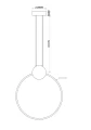 Lampa Zafiro M - Czarna | Monnarita