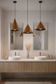 Lampa aluminiowa Lunavera - Brązowa | Monnarita
