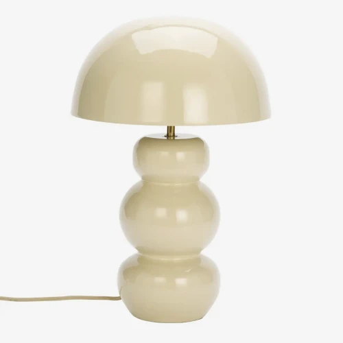 Emaliowana lampa stołowa - jasnobeżowa | Madam Stoltz