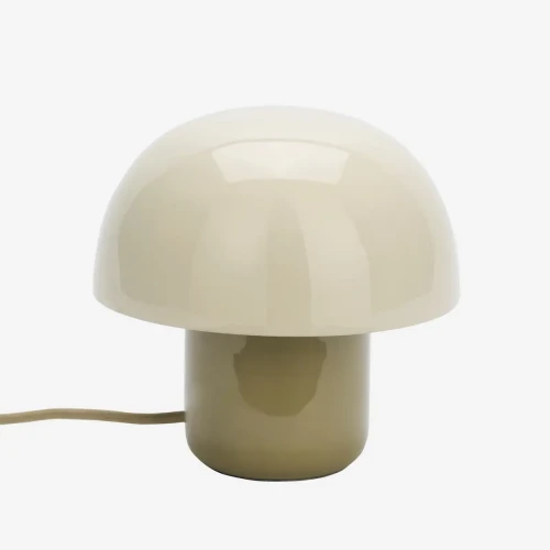 Emaliowana mała lampa stołowa - kremowa | Madam Stoltz