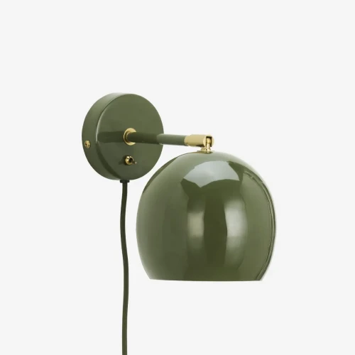 Emaliowana lampa ścienna - zielona | Madam Stoltz