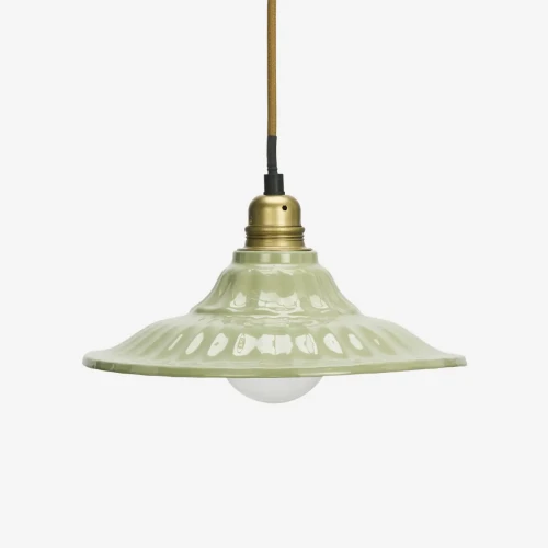 Emaliowana lampa sufitowa - zielona | Madam Stoltz