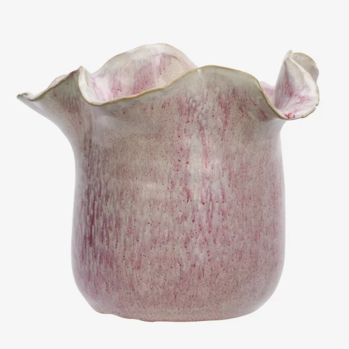 Doniczka z kamionki - różowa | Madam Stoltz