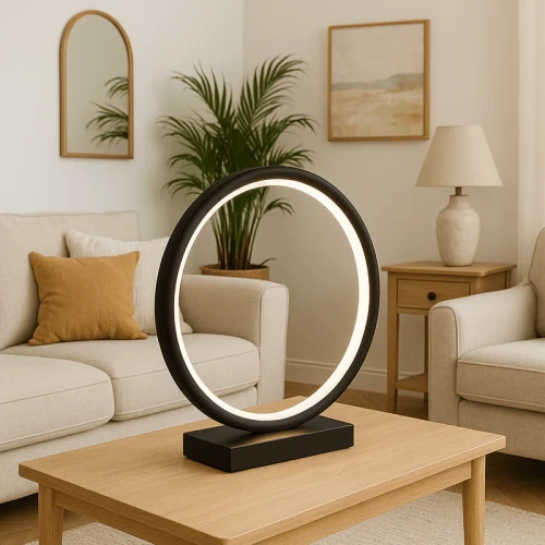 Lampa stołowa Ravella M - Czarna | Monnarita