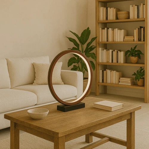 Lampa stołowa Ravella S - Brązowa | Monnarita