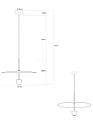 Lampa aluminiowa Altanora - Szampańska | Monnarita