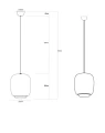 Lampa aluminiowa Orionis M - Czarna | Monnarita
