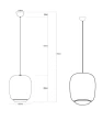 Lampa aluminiowa Orionis XL - Czarna | Monnarita