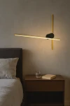 Lampa ścienna Porteba - Złota | Monnarita