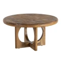 Stolik kawowy okrągły - drewno mango - miodowy | Ixia