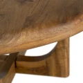 Stolik kawowy okrągły - drewno mango - miodowy | Ixia