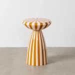 Stolik boczny paski - musztarda | Ixia