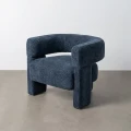 Fotel materiałowy - niebieski | Denzzo