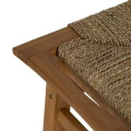 Taboret z drewna tekowego - naturalny | Denzzo