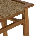 Taboret z drewna tekowego - naturalny | Denzzo