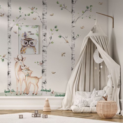 Naklejki Zestaw Brzozy i Para Jelonków K03 |  Yoko design