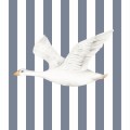Tapeta Gąski paski granatowe W145 | Yoko Design