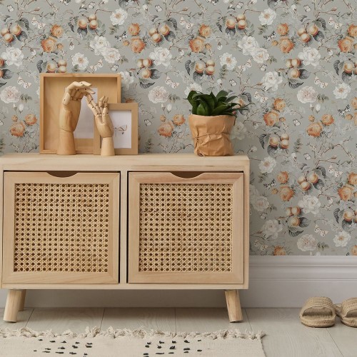 Tapeta Kwiaty i brzoskwinie W49 | Yoko Design