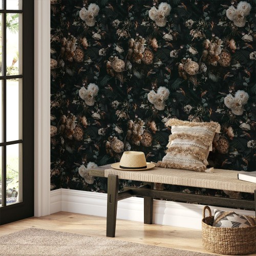 Tapeta Kwiaty i paprocie W40 | Yoko Design