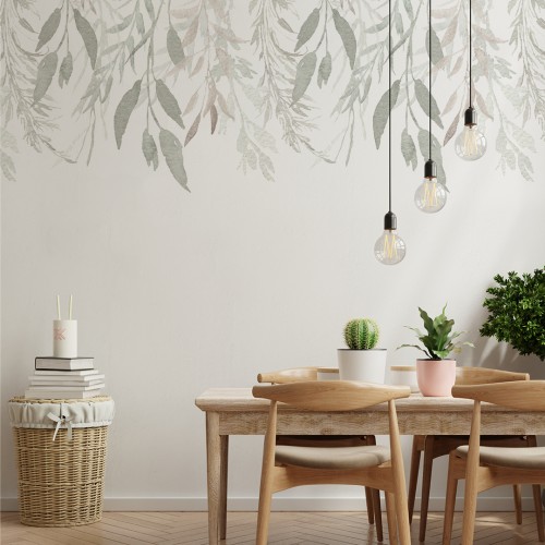 Tapeta Liście gałązki zwisające  W162 | Yoko Design