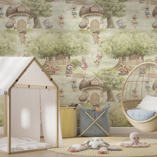 Tapeta Opowieści z leśnej chaty W65 | Yoko Design
